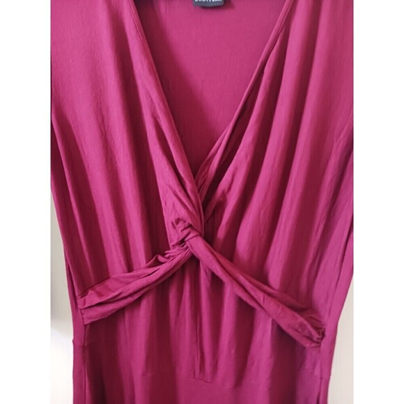 Bodyflirt Maxi Dress 3/4 Sleeve Stretch V Neck Stretch Burgundy Size M - Picture 3 of 6